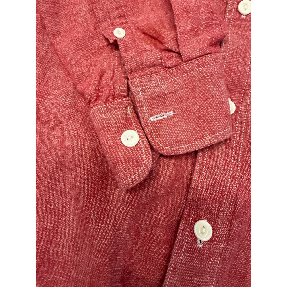 Old‎ Navy Slim Fit Rust Red Long Sleeve Button Down Shirt Mens XL Fall Casual - Picture 4 of 8